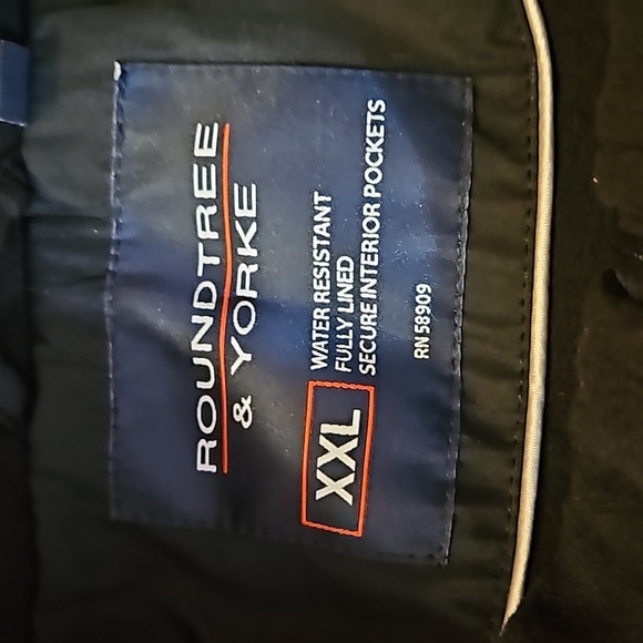 Roundtree & Yorke Black Water Resistant Double lined coat with hood size XXL - Picture 9 of 12